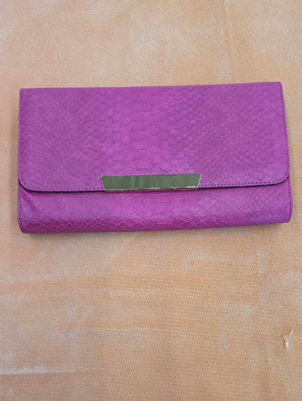 NWT Mix No. 6 Fuchsia Textured Clutch Wallet - Stylish Evening Bag